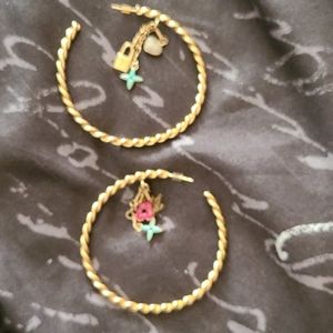 Louis vuitton sweet creole earrings goldtone